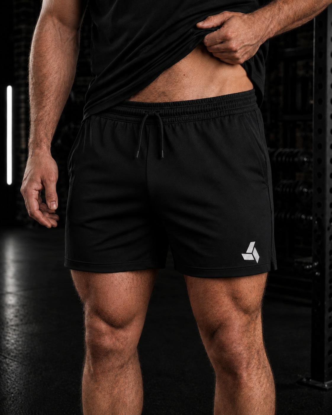 Black VYRION 6 inch training short preview